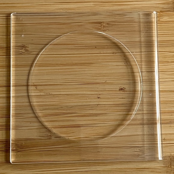 VTG Hollywood Regency MCM Set of 4 Clear Acrylic Lucite Cup Coasters Bar Kitchen - Picture 4 of 13